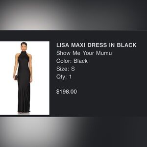 Show Me Your MuMu Lisa Black Maxi Dress